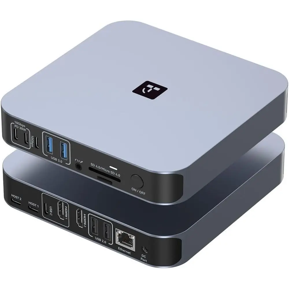 

Universal 18-in-2 Docking Station for Dual Monitors, 4K@60Hz HDMI & USB-C, 150W Charger, 10Gbps/PD 30W, 7 USB Ports, 2.5G Ethern