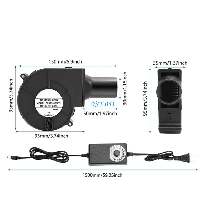 E15A Compactly 12V Blower Fan Starter For Electronics And Small Appliances