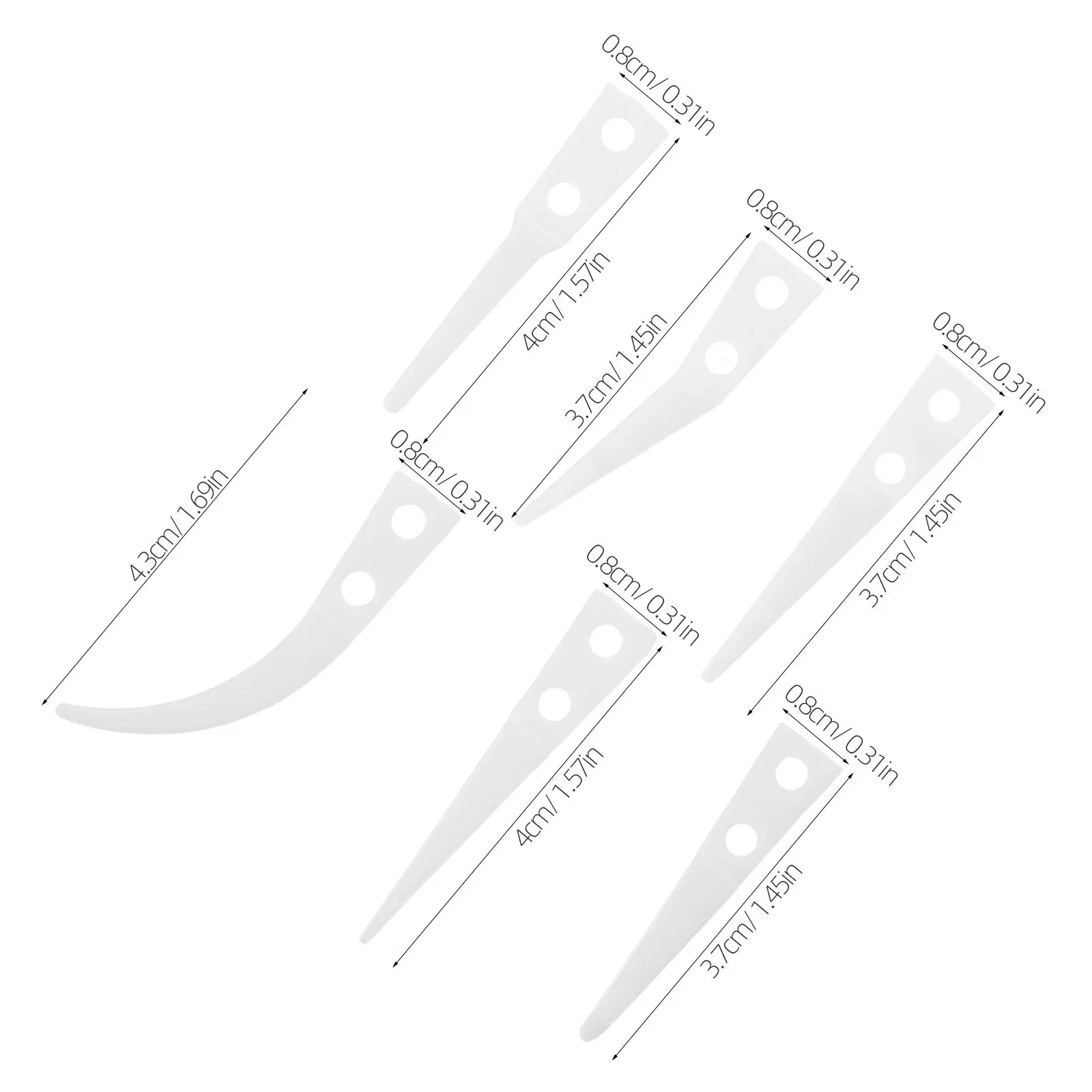 6Pairs Ceramic Tweezer Replacement Heads Heat-Resistant Non-Conductive Straight Curved Tips for Soldering Electronics Repair