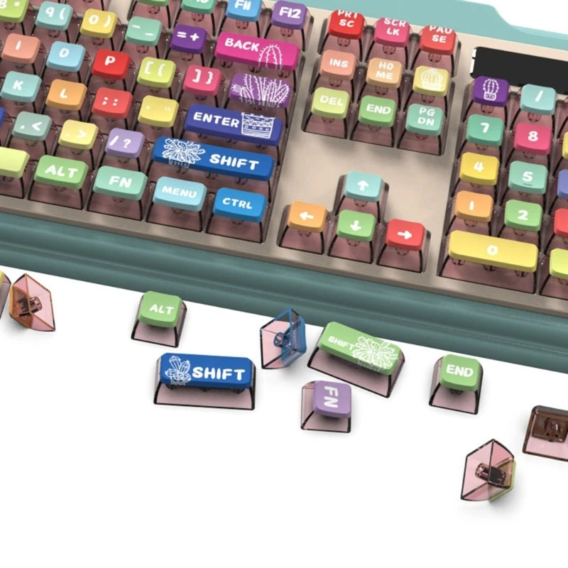 ASA Height Keycap Rainbow Theme For 116Key Mechanical Keyboards Keycap Dropship