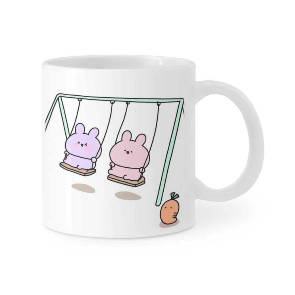 1pc 11oz A-Asamimichaan Cute Asamimi Coffee Mug Tea Cup Coffee Cup Funny Birthday Gifts for Women and Men Ceramic Mug  Cup