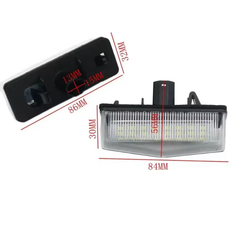 For Toyota Prius XW20 XW30 Prius Plus/V Venza Matrix RAV4 2pcs White LED License Plate Light Car-Styling Number Lamps