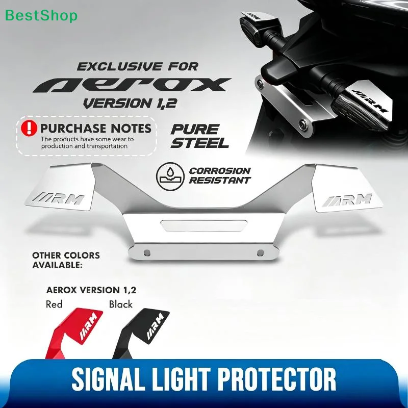 ARM Signal Light Protector For Aerox V1/V2 Pure Steel Heavy Duty Anti-Crash Guard
