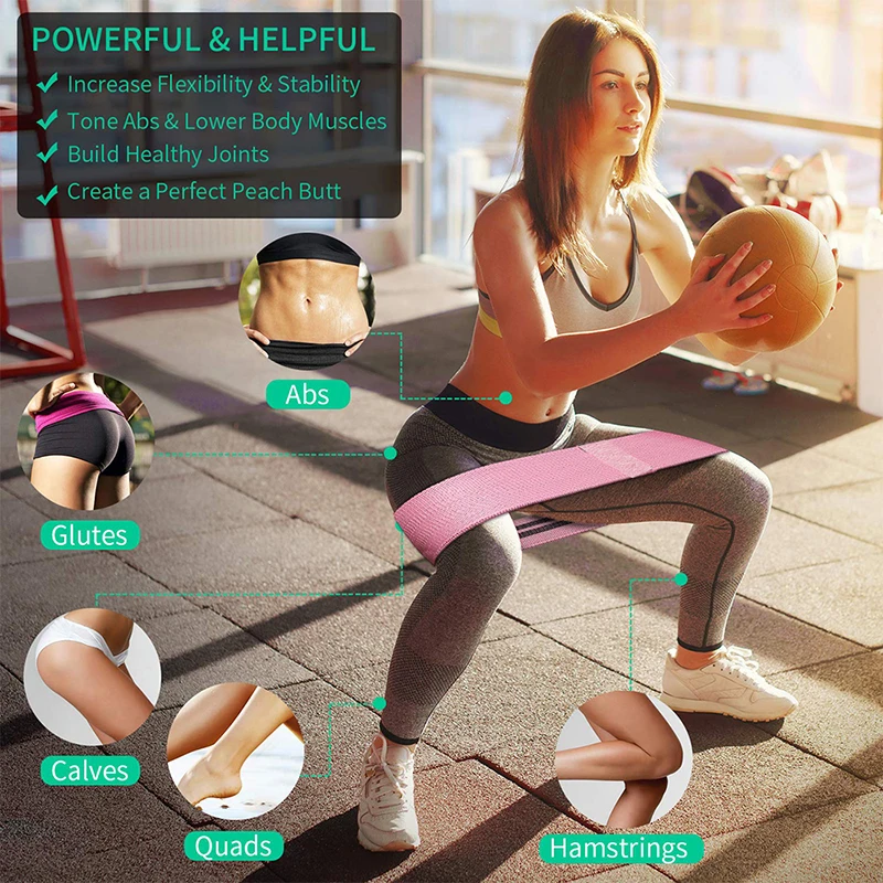 Fasce di resistenza Fasce per bottino fitness Cerchio per fianchi Fascia elastica per espansore in gomma fitness per attrezzature per esercizi di allenamento a casa