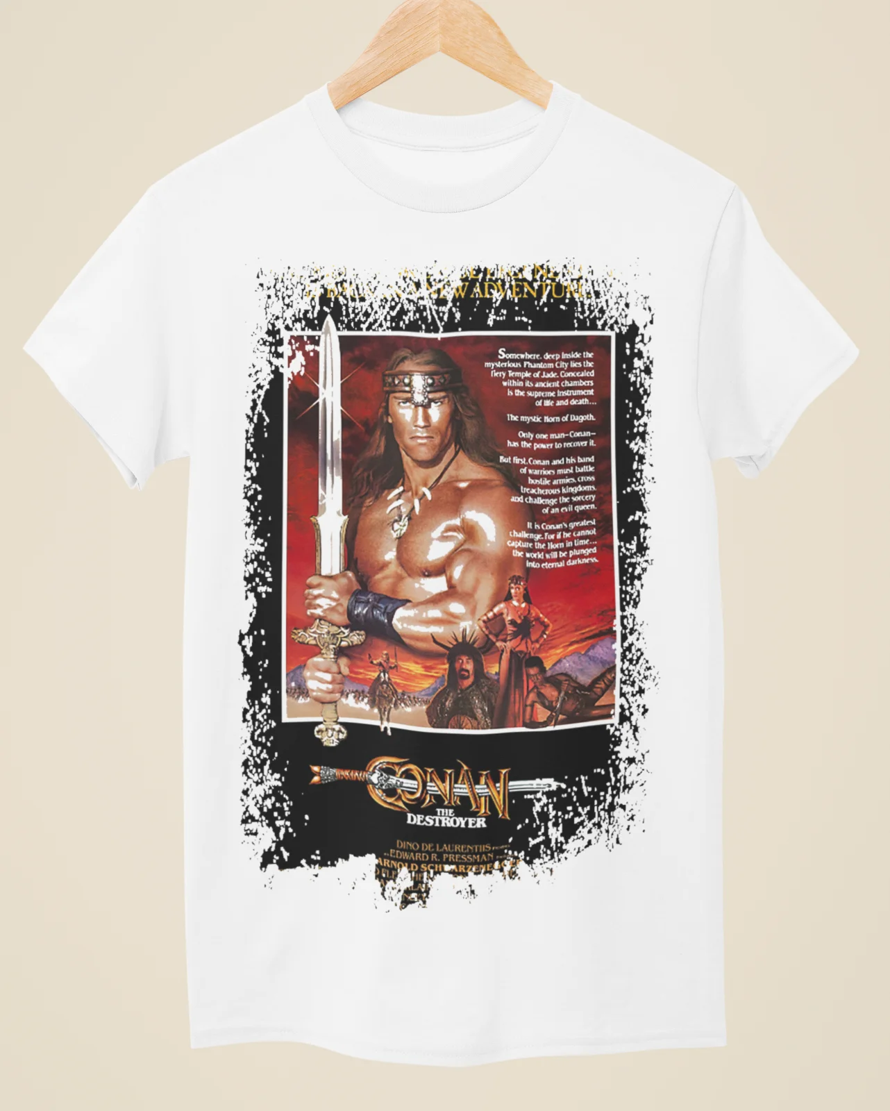 Conan The Destroyer - Movie Poster Inspired Unisex White T-Shirt