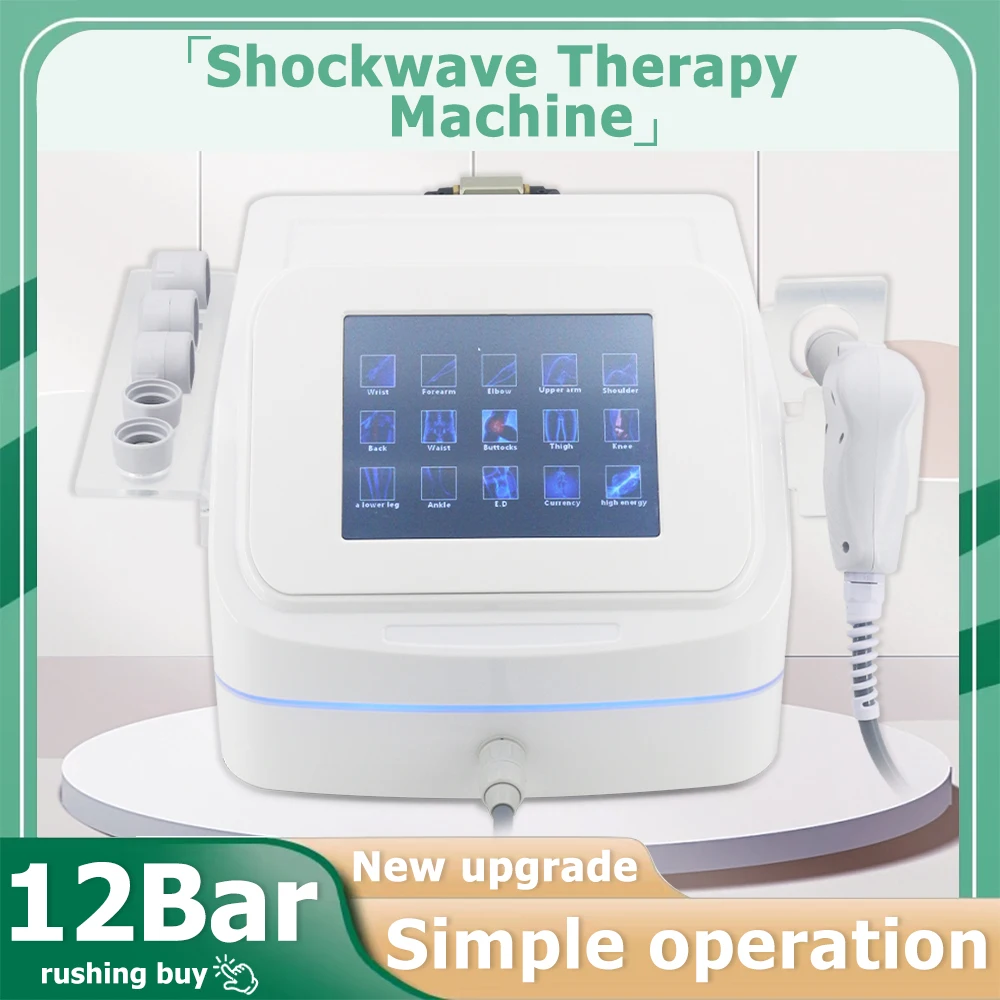 Pneumatic Shockwave Therapy Machine For Pain Relief ED Treatment Relax Body Massager 12Bar Professional Shock Wave