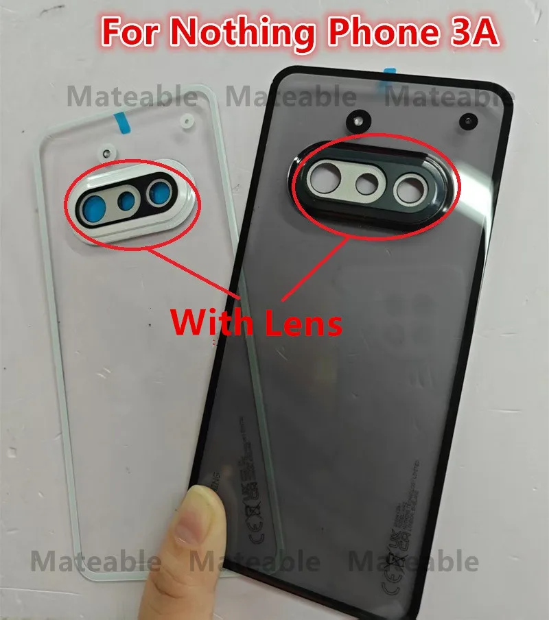 Phone3a Battery Back Cover For Nothing Phone 3A 3a A059 Rear Housing Case Replace Repair Spare Parts + Camera Lens