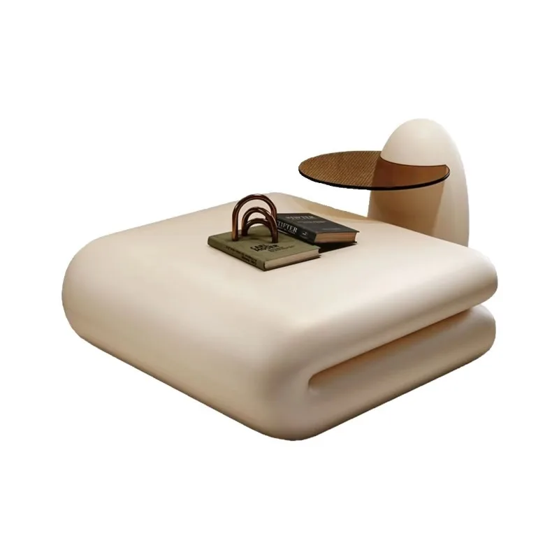 

Coffee table square coffee table size special-shaped combination Italian cream style creativity