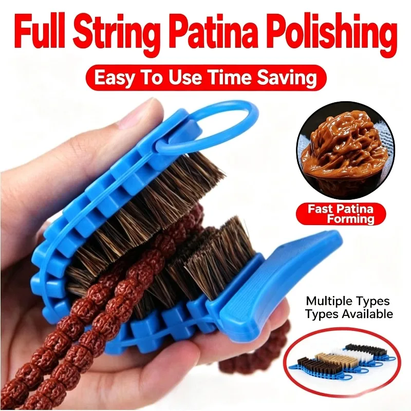 Foldable Fish Bead Polishing Brush Boar Bristle Nano Bristle Cleaning Brush for Wenwan Jewelry Polishing Dirt Removal
