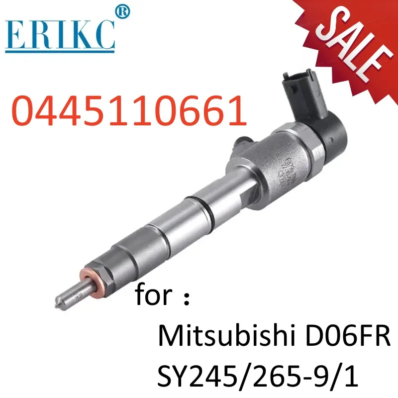 0445110661 0445 110 661 Common Rail Diesel Fuel Injector 0 445 110 661 for Mitsubishi D06FR SY245/265-9/10 0445 110 661