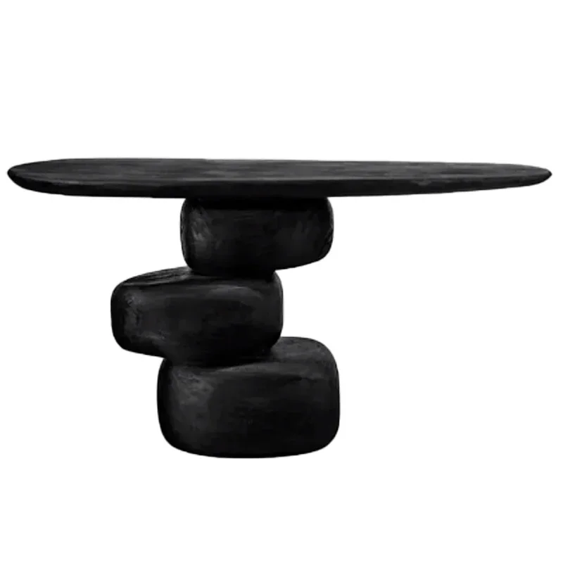 

Silent Wind Log Carbonized Entrance Platform Entrance Table Case Medieval Aisle Corridor Entrance CabinetAA