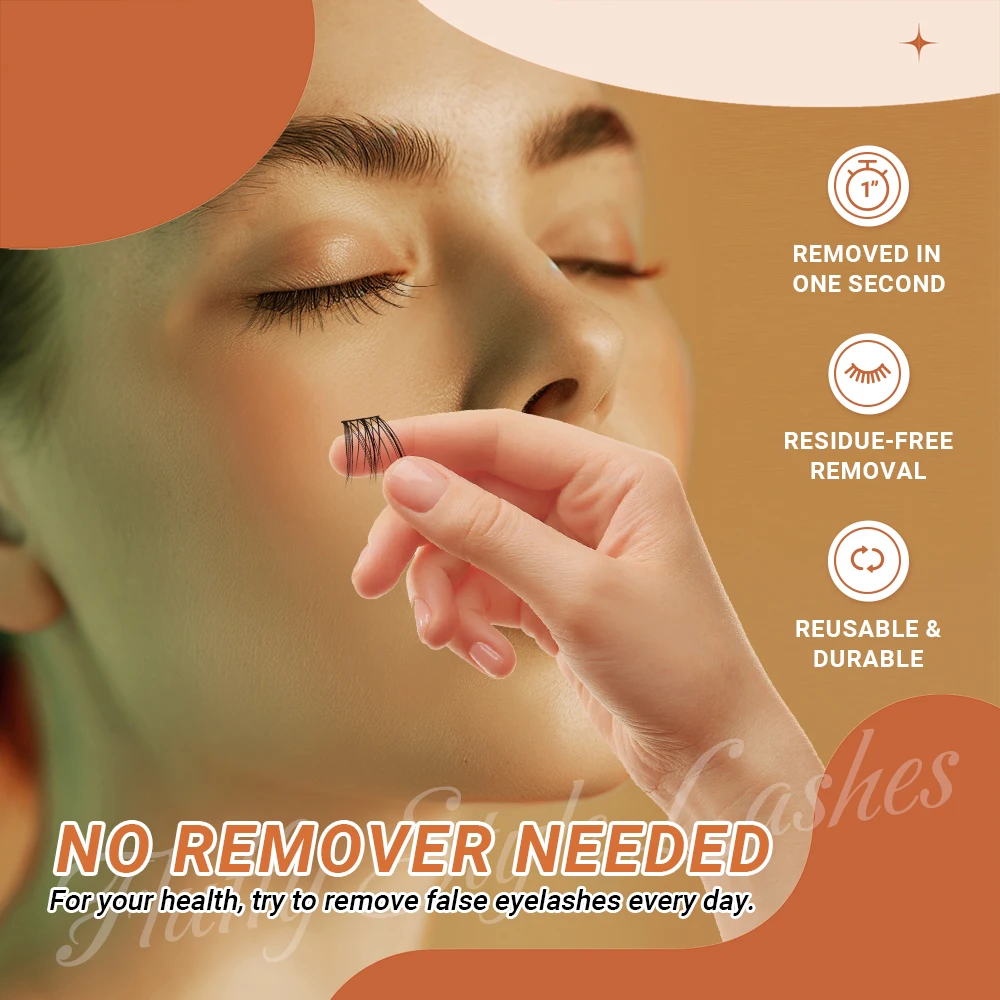 Lashtalk 1 caixa estilo fofo autoadesivo diy cílios anime clusters naturais 60 clusters sem cola e removedor precisa de imprensa de um passo