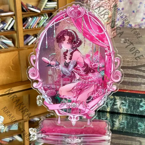 Anjo Nala Distintivo ellittico doppio flash inverso: 1999 Cosplay Ornamenti colorati in acrilico con piastra in piedi Biglietto laser inverso