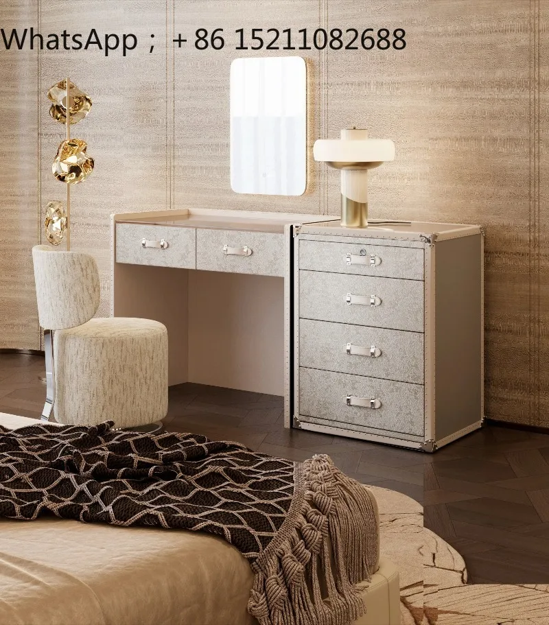 SCY light luxury dresser eight-bucket cabinet integrated bedroom jewelry storage bedside cabinet makeup table
