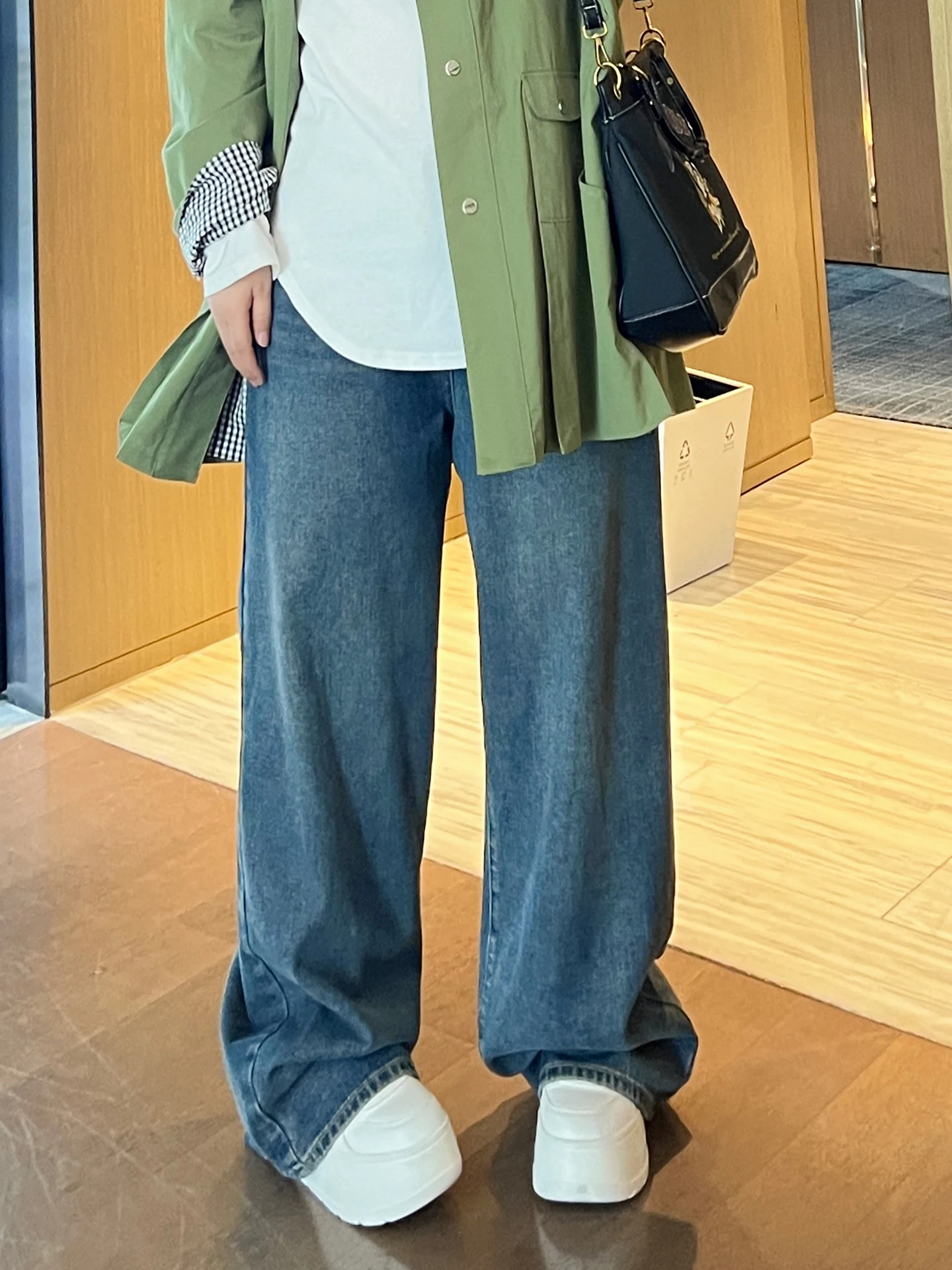 

Женские облегающие прямые джинсы больших размеров с высокой талией, повседневные хлопковые джинсовые брюки для тяжелых девушек, трендовая осенняя одежда