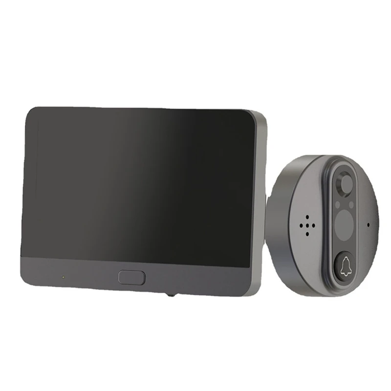 

3MP Smart Life Tuya 1080P Wi-Fi дверной звонок глазок камера 5000 мАч аккумулятор PIR детектор движения ИК цифровой просмотрщик