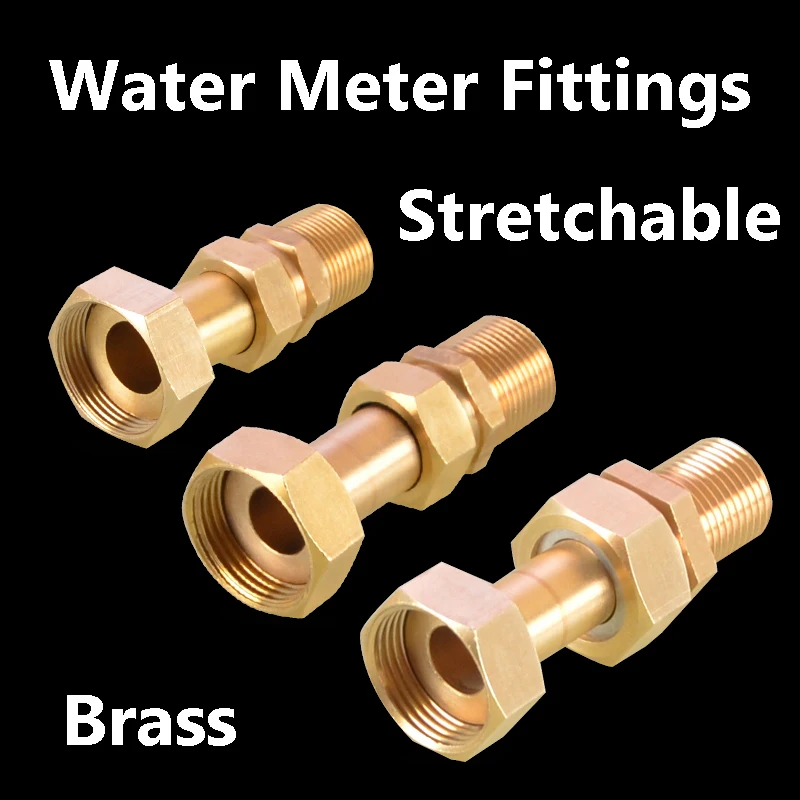 

Латунный фитинг для труб с наружной/гнездовой резьбой, разъем для счетчика воды, адаптеры для фитингов для измерения воды, насоса