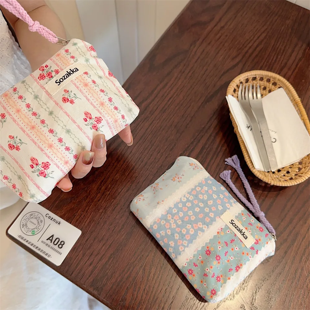 カラーブロックリップクリームケース、携帯用化粧品バッグ、小銭入れ、雑貨収納バッグ、携帯用多機能布バッグ