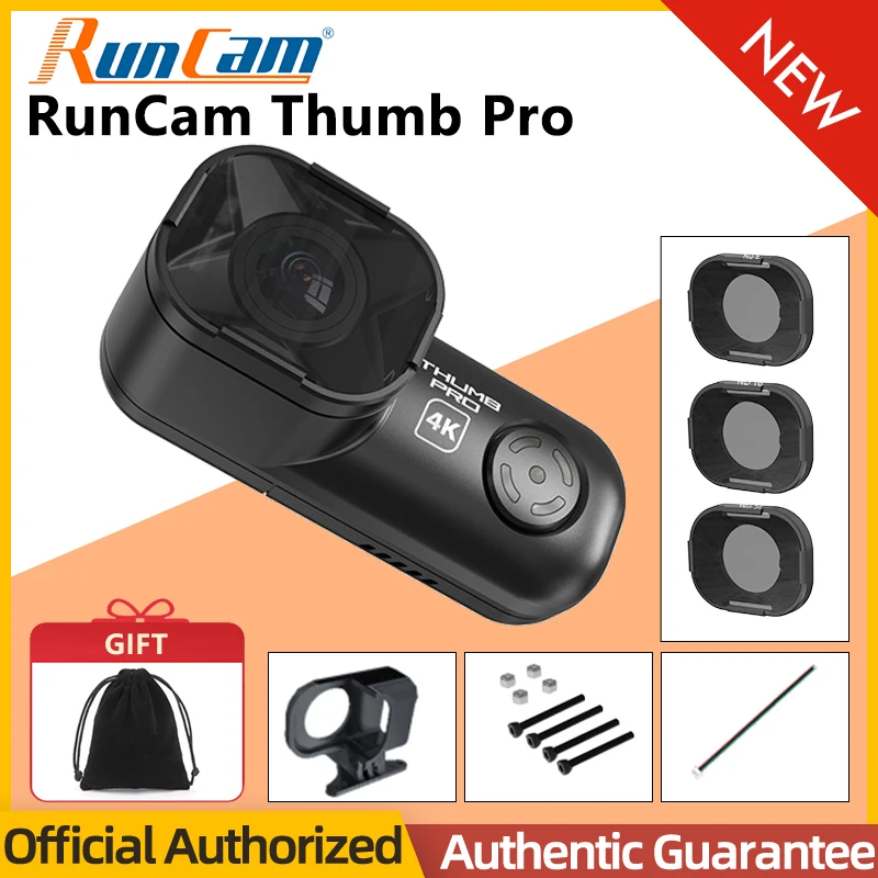 

NEW RunCam Thumb Pro W 4K MINI Action FPV Camera Bulit-in Gyro Filter Drone Camera FPV Racing Quadcopter Drone