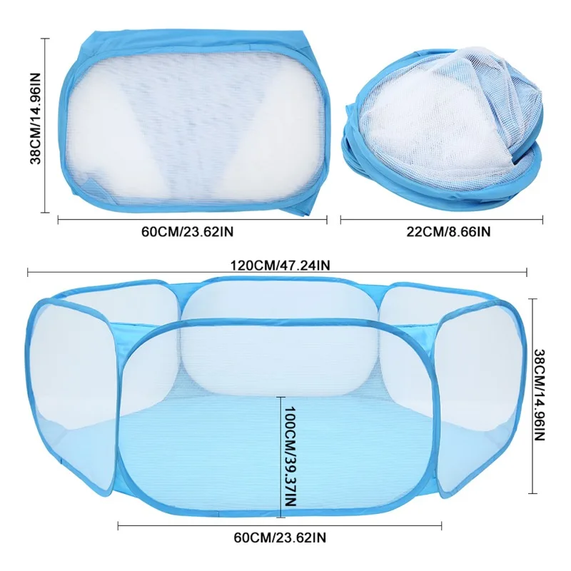 Portable Folding Pet Playpen Tent Breathable Small Animal Fence Cage Indoor Outdoor Play Pen for Puppy Cat Dog Hamster Hedgehog - view 6