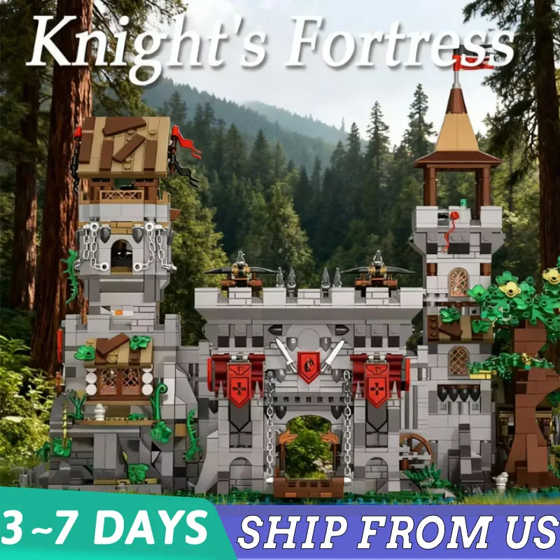 

2568PCS Holy Spirit Knight's Fortress Building Blocks MOC Street View Bricks Model Toys Desktop Ornament Kids Adult Holiday Gift