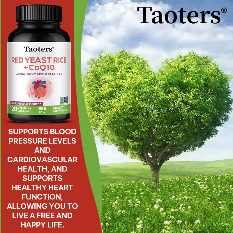

Red Yeast Rice+CoQ10-Heart Health Supplement, Promotes Energy Production and Boosts Immune System, Antioxidants, Brightens Skin