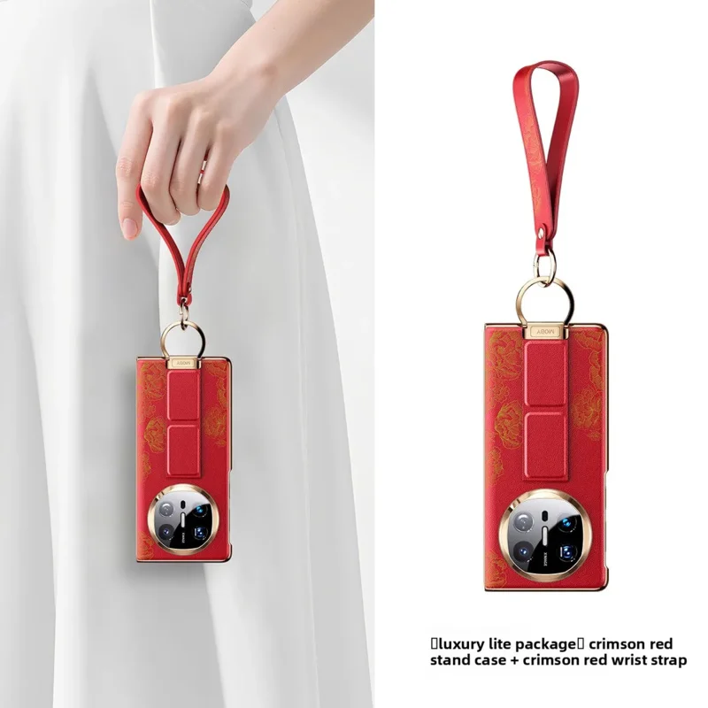 【Blooming Flowers】For Huawei Mate X6 Case New Elegant Lens Precision Hole Anti-Drop With Wrist Strap Stand 2in1 Phone Cover