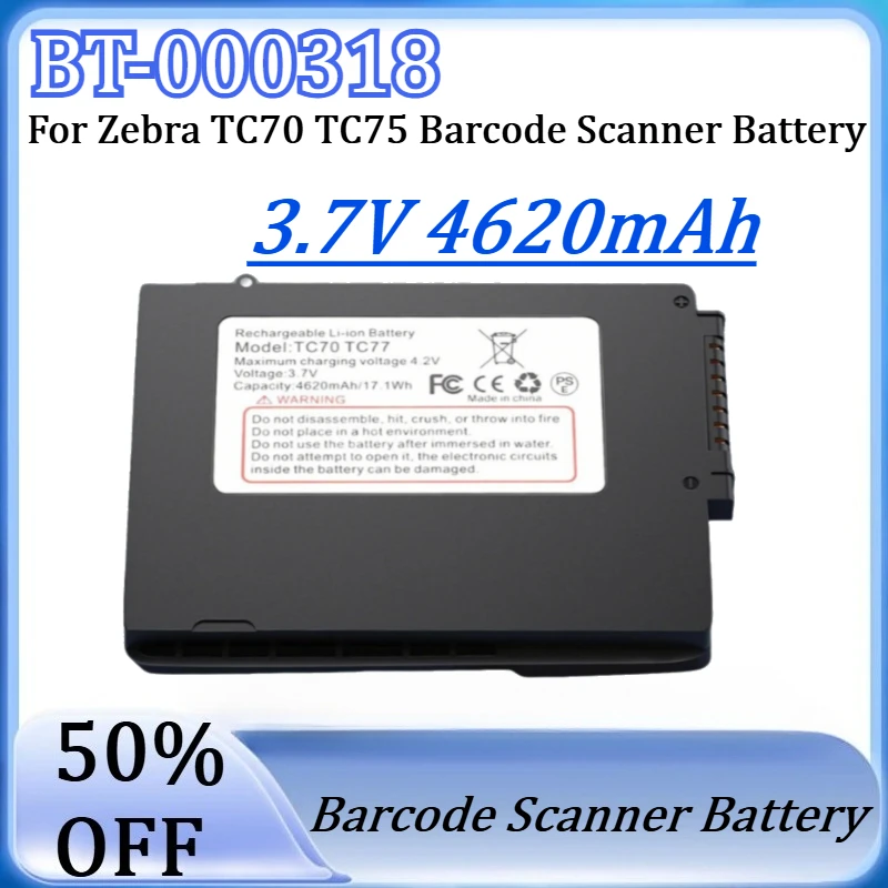 New BT-000318 3.7V 4620mAh High Quality Battery for Zebra TC70 TC75 Barcode Scanner Battery