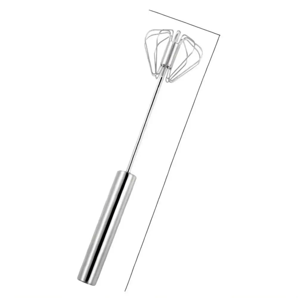 Kitchen Tool Semi Automatic Egg Beater Stainless Steel Hand Press Mixer Whisk For Baking Cream Batter Stirring Rotating Gadget
