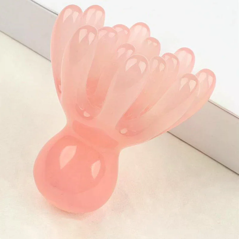 Resin Double Row Octopus Comb Cute Head Massager Hair Care Meridian Scraping Scalp Massage Acupuncture SPA Gua Sha Massage Tool