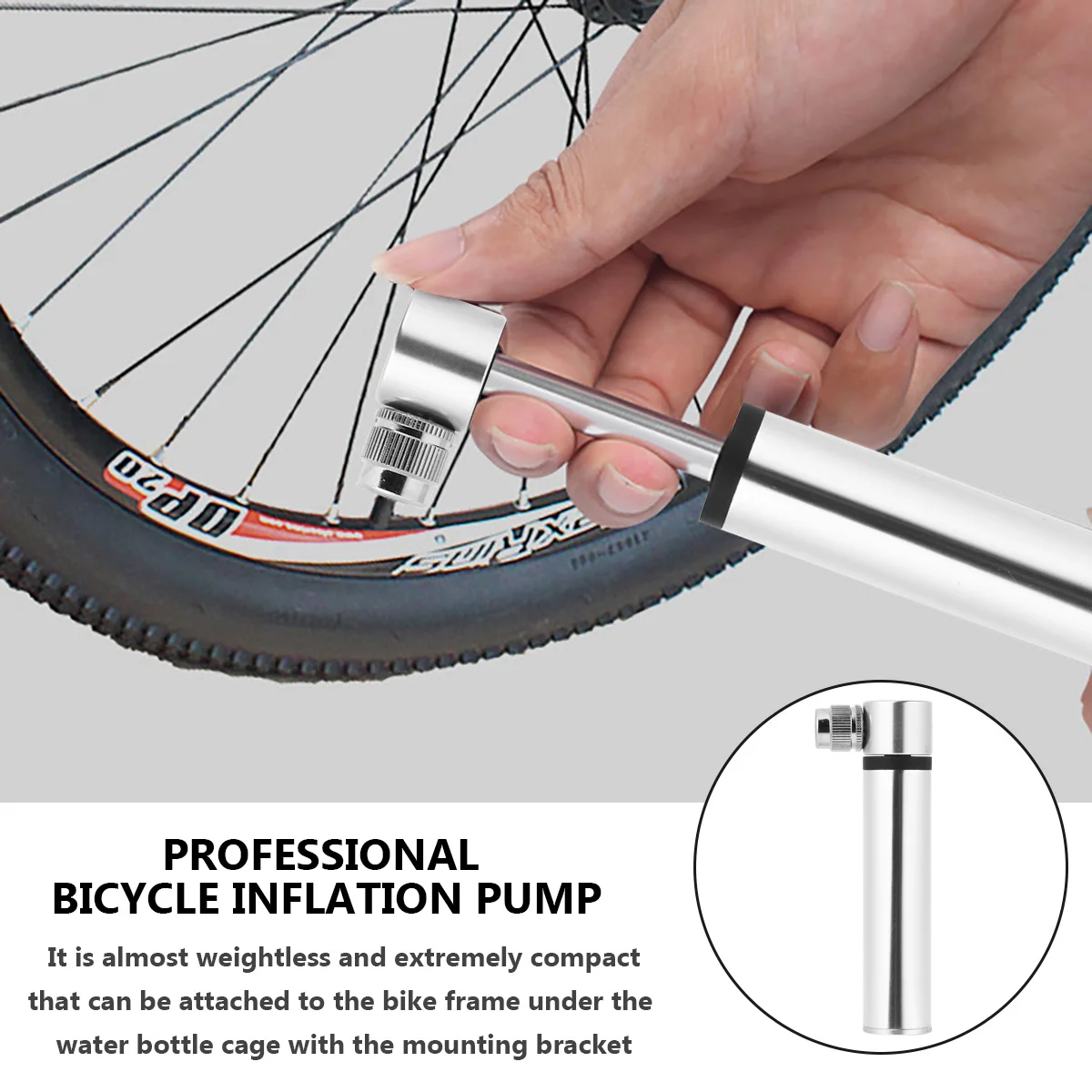 

Bike Pump Puncture Repair Kit Glueless Patch Mini Aluminum Inflator For Tire Frame Mount Cycling Accessories Supplies