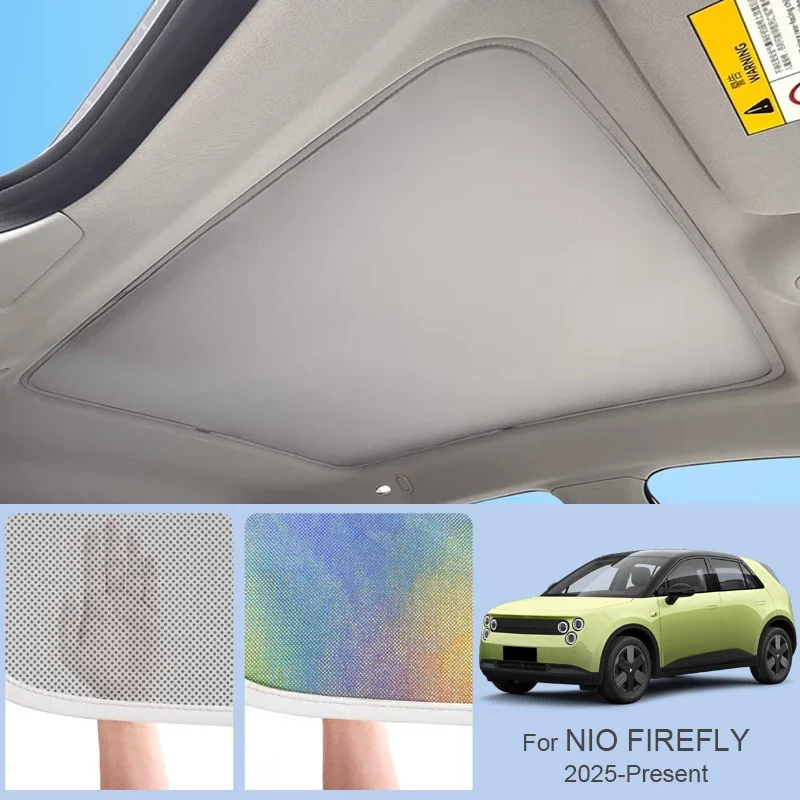Car Anti-UV Sunroof Sunshade Cover For NIO FIREFLY 2025-Present Colorful Ice Nano Heat Insulation Skylight Auto Accessories