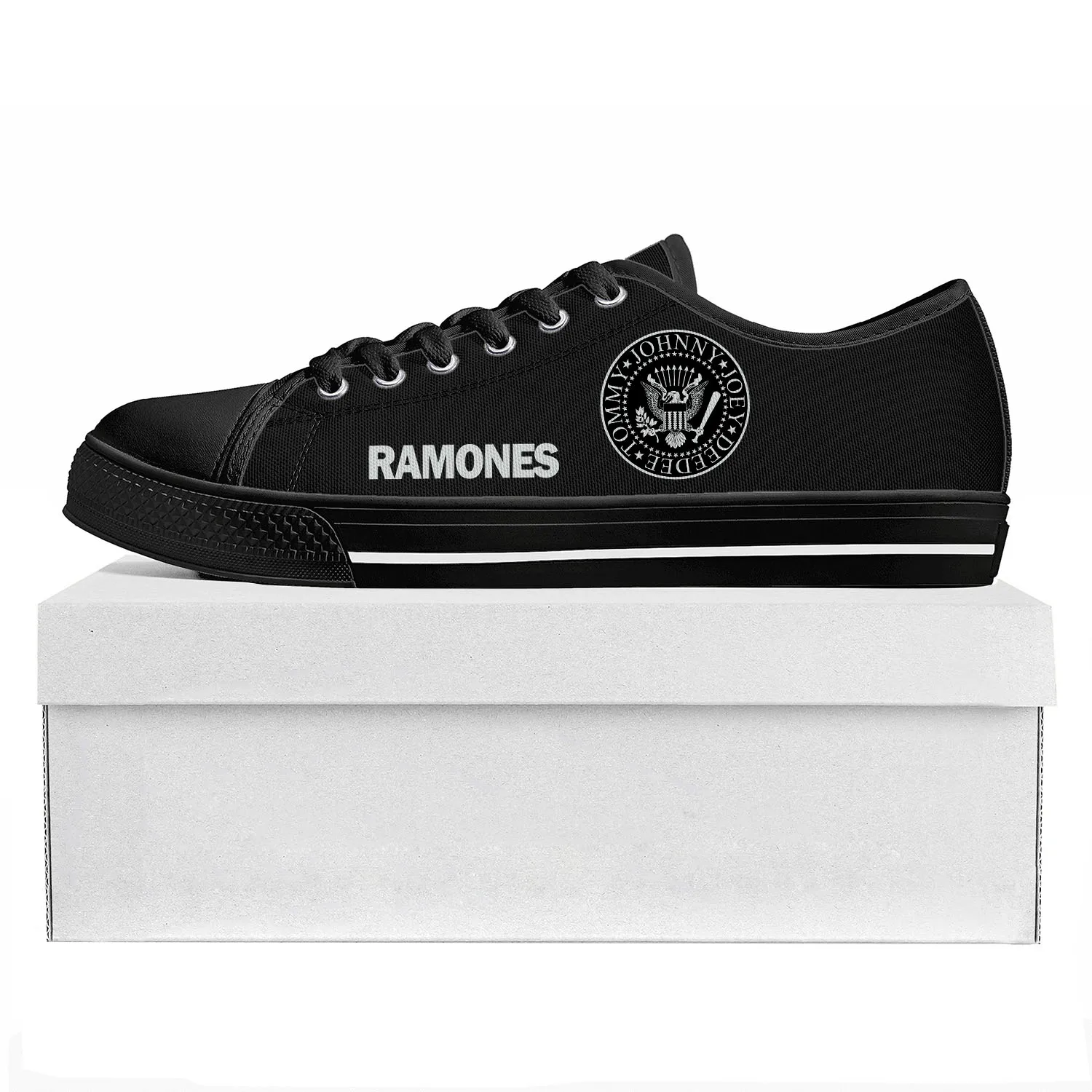 Ramone Eagle Punk Rock Band Fashion Low Top High Quality Sneakers Mens Womens Teenager Canvas Sneaker Couple Shoes Custom Shoe