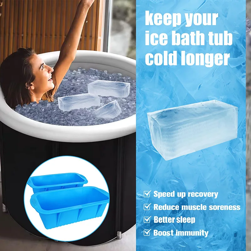 Extra Large Ice Block Mold,Large Ice Molds Water Chiller for Cold Plunge,Silicone Ice Cube Tray Mold for Cold Plunge Accessories