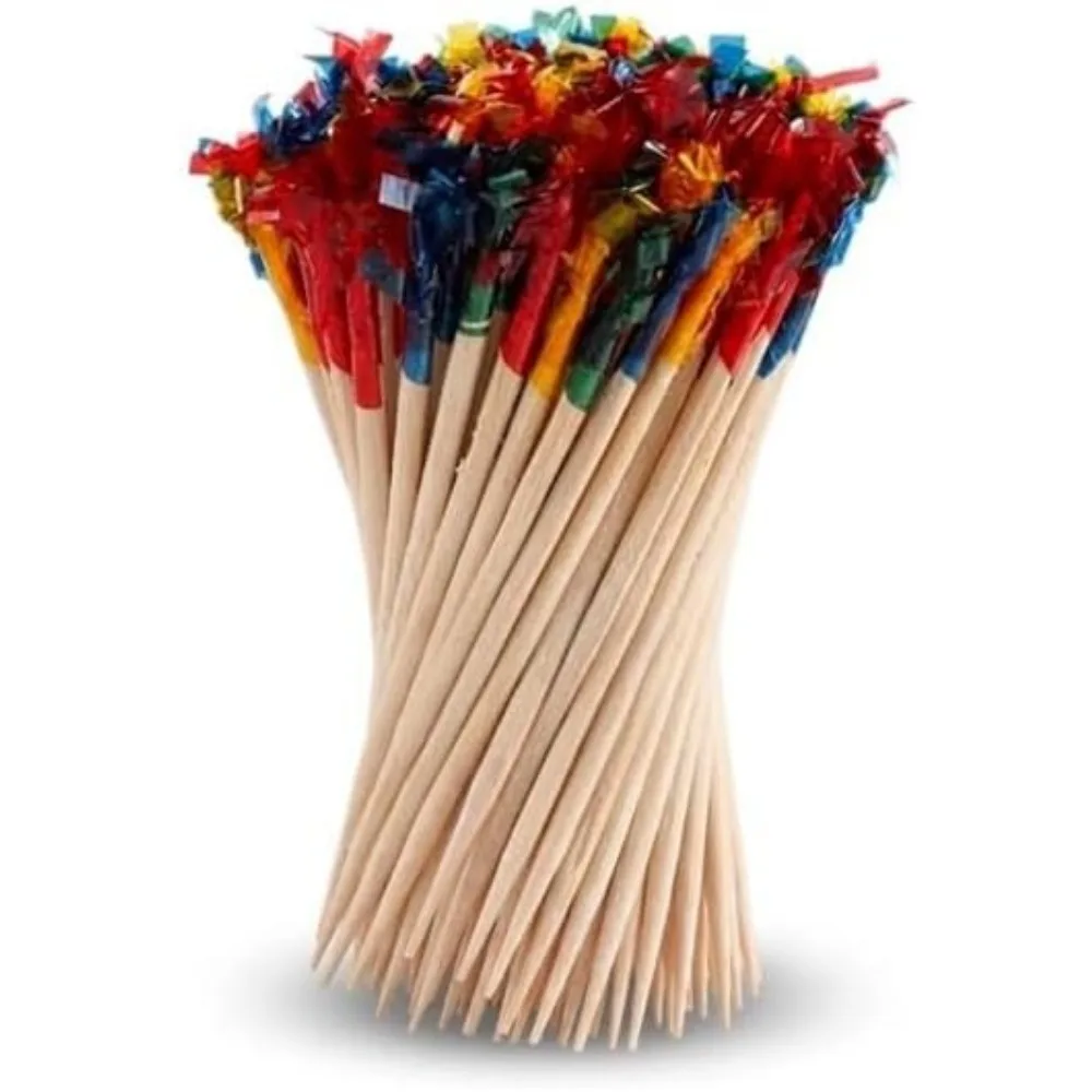 Palillos de Bambú Elegantes para Aperitivos y Brochetas Decorativas para Bebidas y Bocadillos de Fiesta