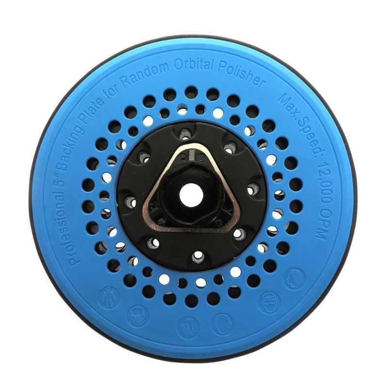 

Dust Backing Pad 5 Inch 49 Hole Hook and Loop Sanding Pad Polishing Disc