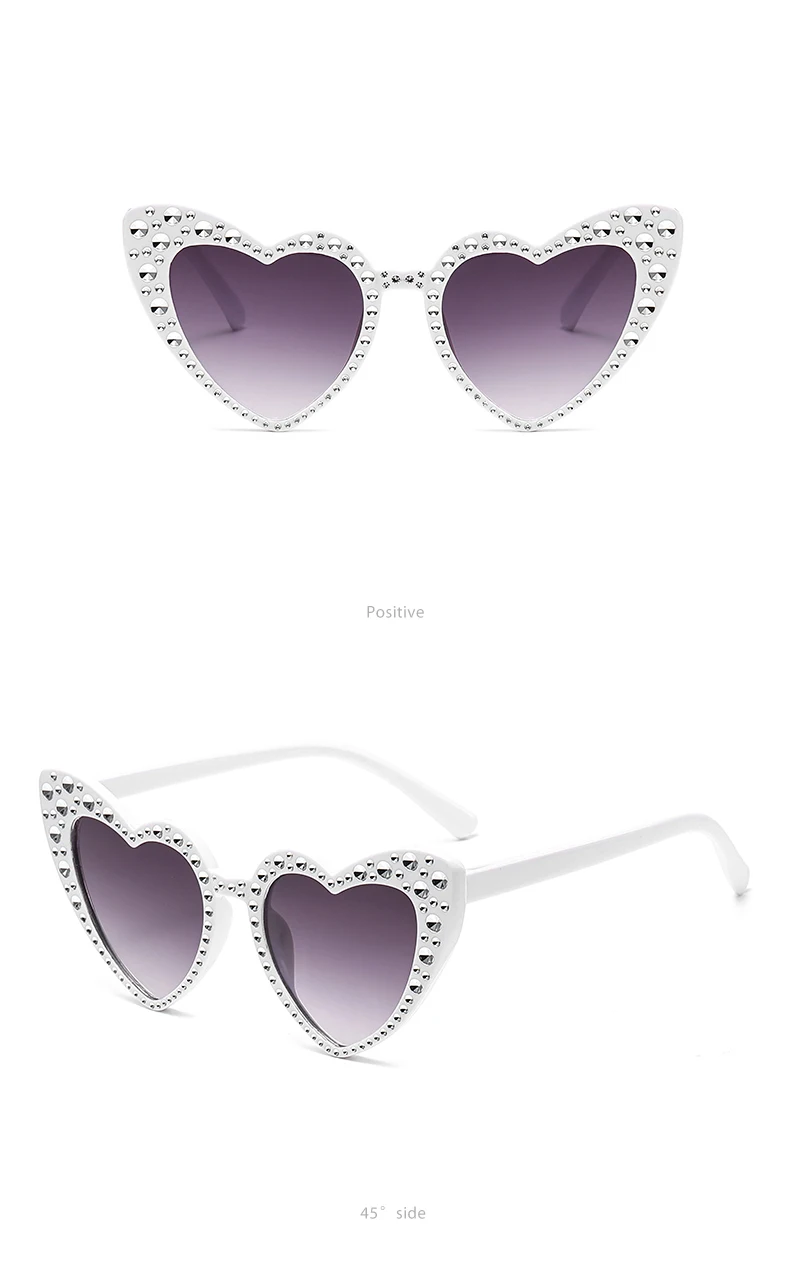 2024 Kinder New Love Diamantbesetzte Sonnenbrille Ins Baby Trend Sonnenbrille Sonnenschutzbrille – Detail 10