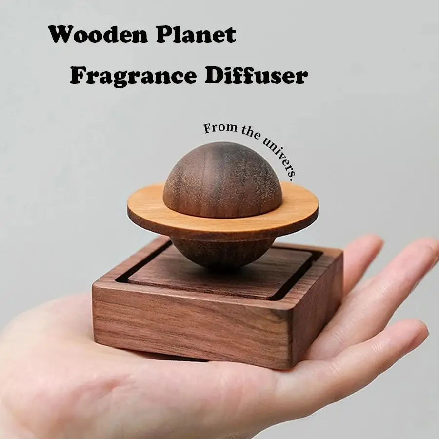 1pc Difuser Wood Scent No Essential Oil Diffuser Jupiter Shape Home Decoration Fresh Air Present To Friend Dorm Room Essentials