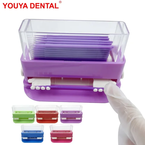 Dispensador de microaplicadores dentales, caja de almacenamiento desechable para cepillos, organizador de puntas de algodón, contenedor, herramienta de dentista