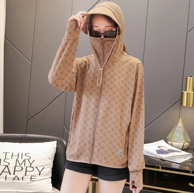 

Одежда из ледяного шелка с защитой от ультрафиолета, летняя легкая дышащая куртка с капюшоном для мужчин и женщин, парная модель