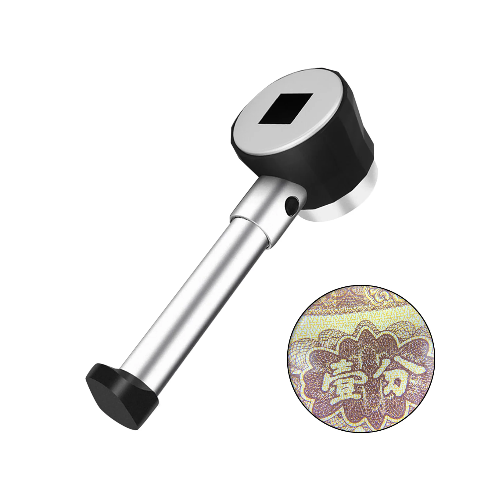 30X Magnifying Glass Handheld Jewelry Mini Magnifier with Scale LED Light Reading Lens Magnifying Glass for Watch Jewelry Repair