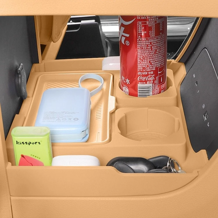 Central Control Storage Box For VOYAH Dream 2025-2026 Car Interior Modification Accessories Storage Box with Dual Cup Holders