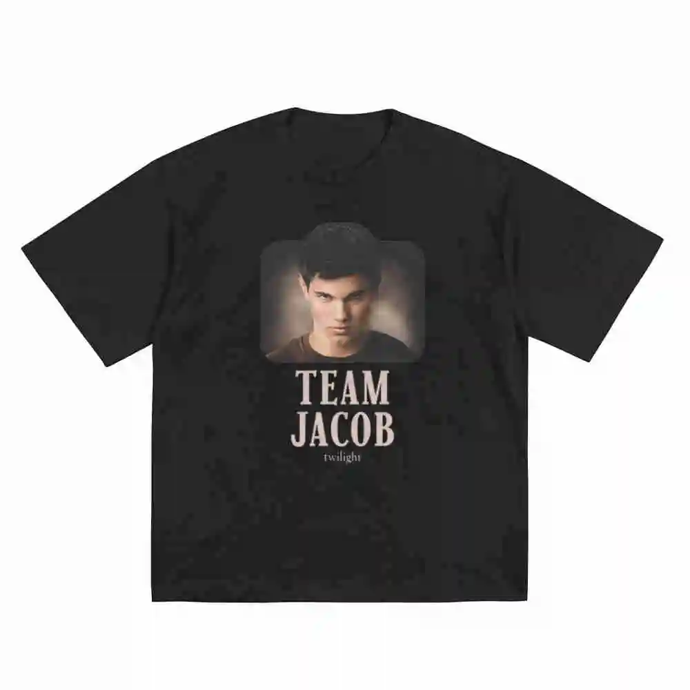 Twilight Team Jacob Black Short Sleeve Tee 100% Cotton T-Shirt