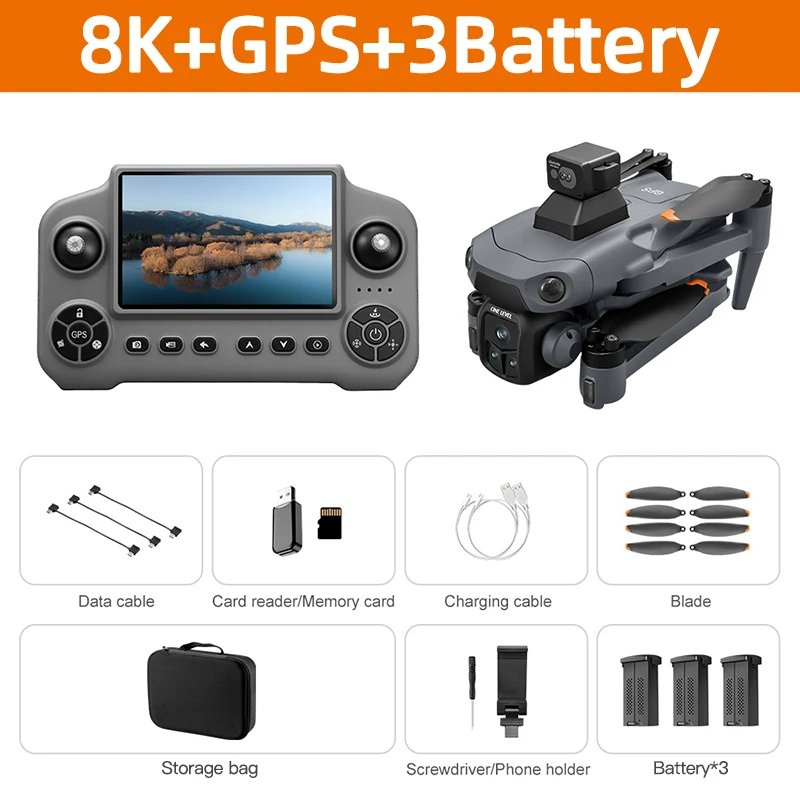 Xiaomi Mijia V918 3S GPS Drone 8K Professionele Camera Antenne FPV Borstelvermogen Laser Obstakel met Groot Scherm RC Opvouwbaar 2026