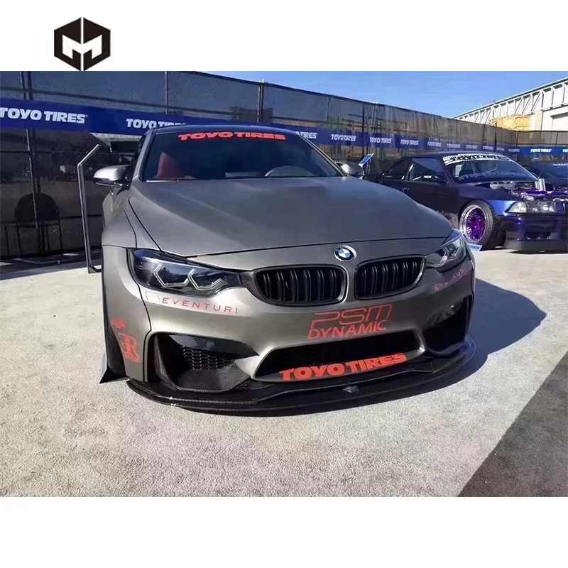 Carbon Fiber Double Front lips M4 F82 M3 F8 Rear diffuser Side skirts Spoiler PSM style Body Kit for BMW M3 F80 M4 F82