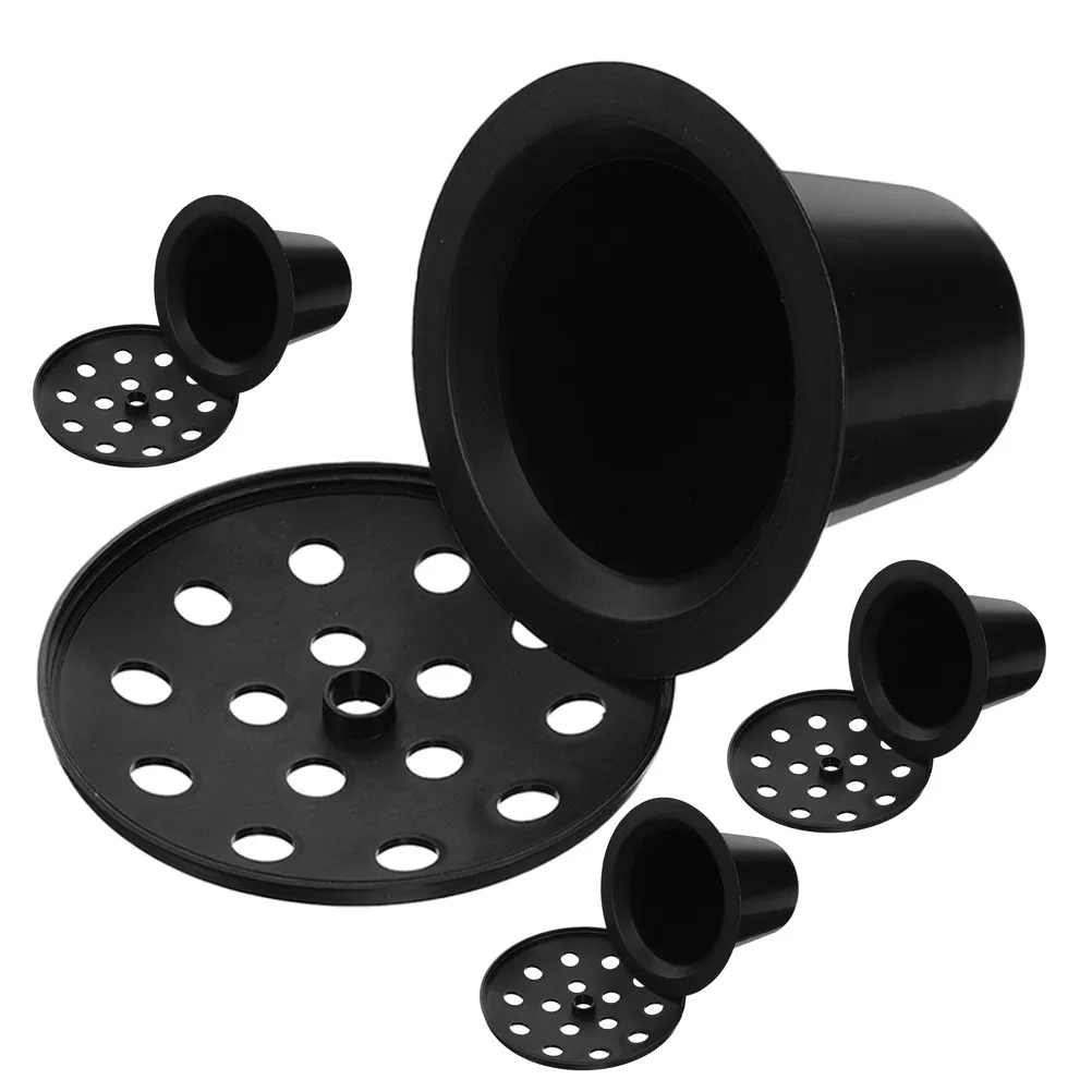 

4Pcs Cemetery Vase Memorial Flower Holder Elegant 16-Hole Graveyard Flower Container Plastic Planter for Grave Decoration