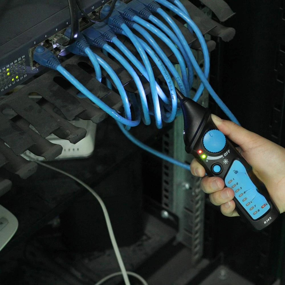 FWT81 Cabo Rastreador Fio Rede LAN TV Cabo testador RJ45 RJ11 Telefone Linha Elétrica Finder Tester