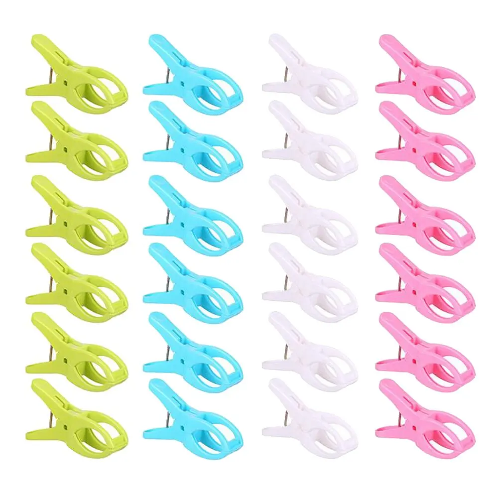 20Pcs Windproof Clips Small Plastic Quilt Clothespins Assorted Color Strong Non-Slip Clothes Pins for Home Outdoor Drying