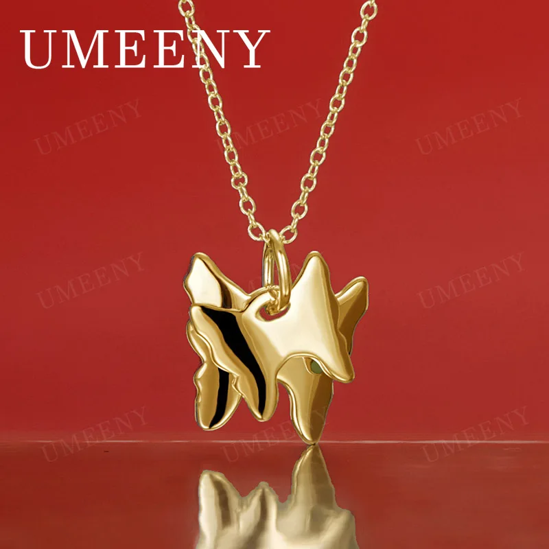 

Изысканное двухслойное колье с подвеской-бабочкой из серебра 925 пробы и золота 18 карат, длина 16-30 дюймов — модный подарок для женщин, на свадьбу