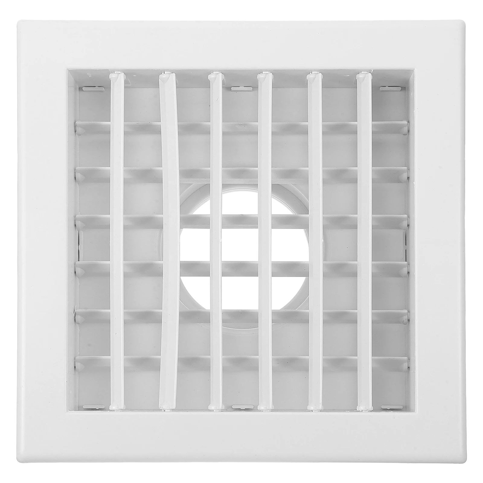 

Central Air Conditioning Vent 200x200mm Square to Round Outlet Louvered Ceiling Vent Covers Home Exhaust Solution